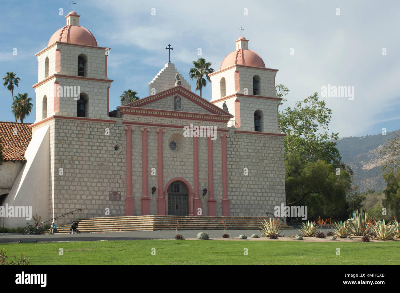 Mission Santa Barbara, Santa Barbara, Kalifornien. Digitale Fotografie Stockfoto