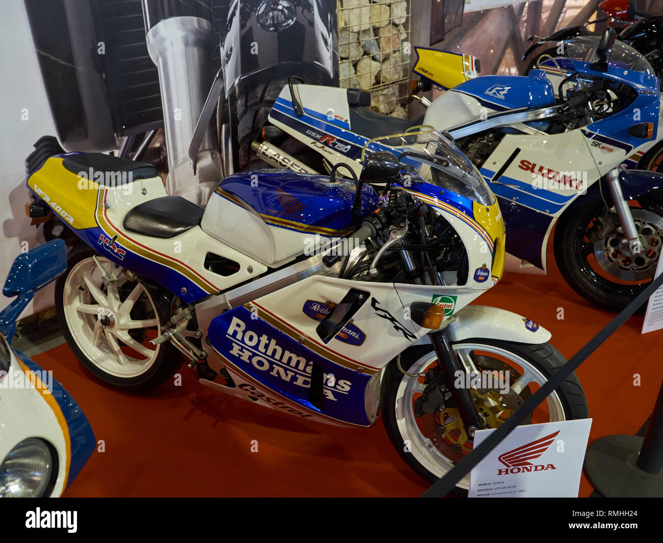 Honda VFR 400 NC 30. Retro Málaga 2019. Spanien. Stockfoto