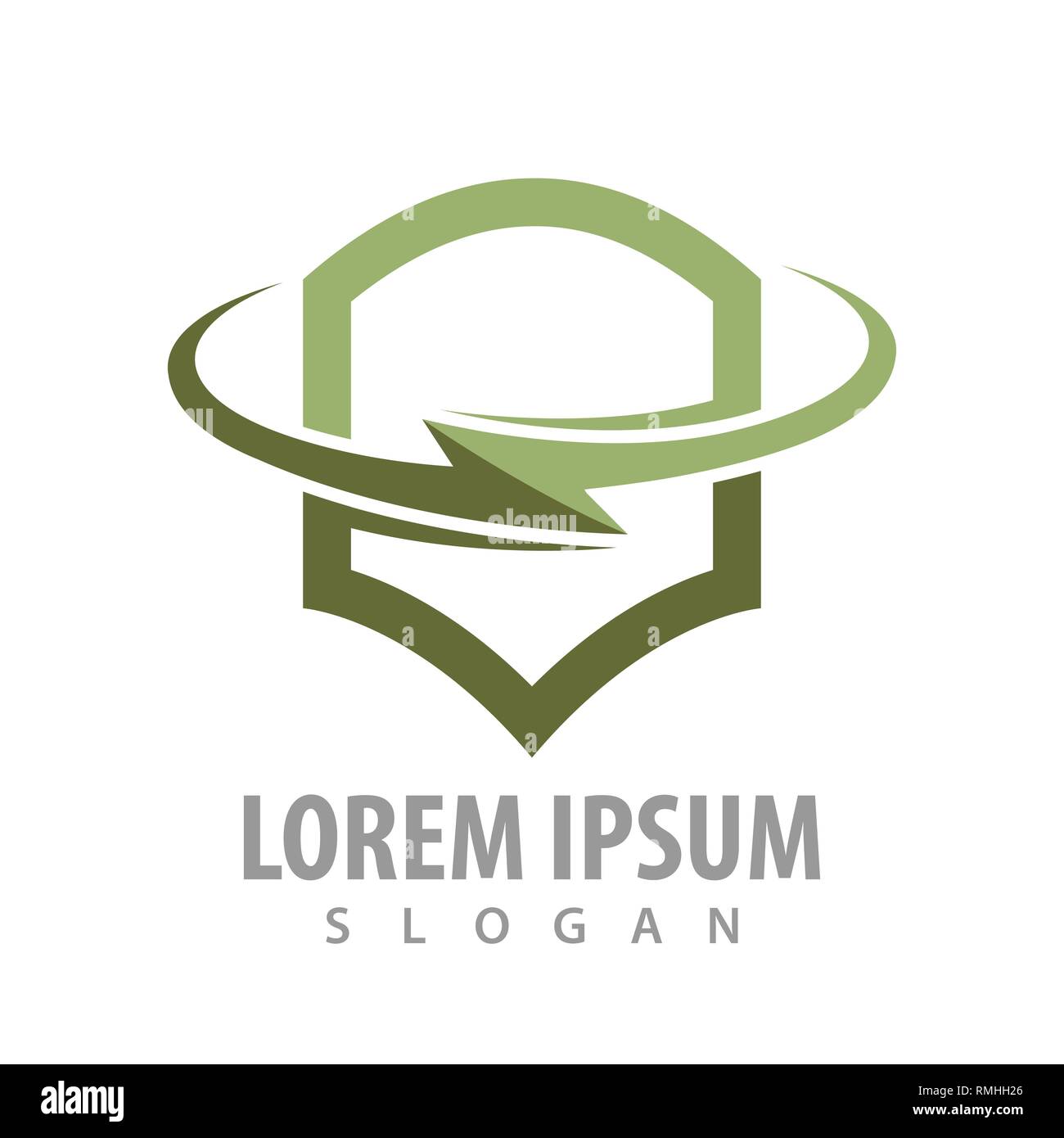 Lightning Shield Logo Konzept Design. Symbol grafische Vorlage element Stock Vektor