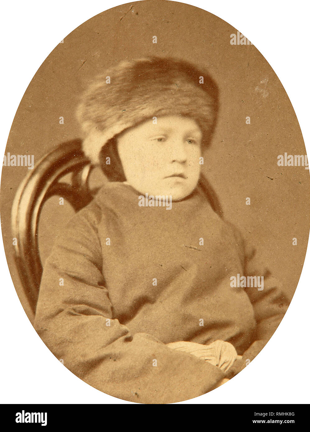 Porträt Fjodor F. Dostojewski, Sohn des Autors Fjodor M. Dostojewski. Albumin Photo Stockfoto