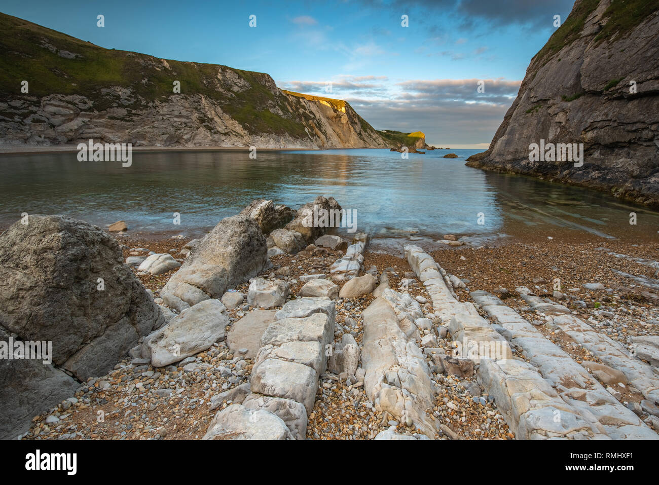 Mann des Krieges Bay, Lulworth in Dorset England UK Stockfoto