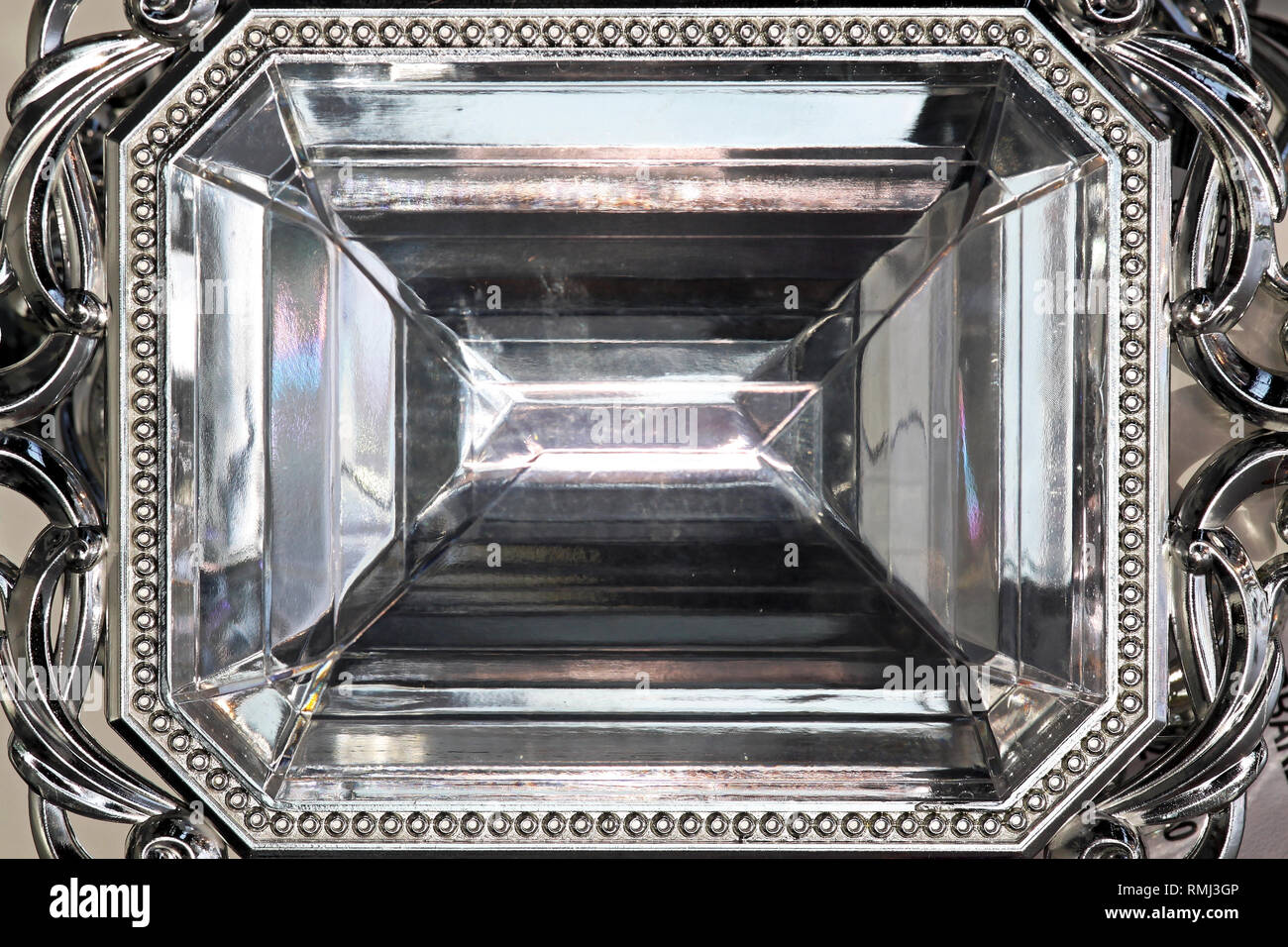 Big diamond gem rechteckige Crystal close up Stockfoto