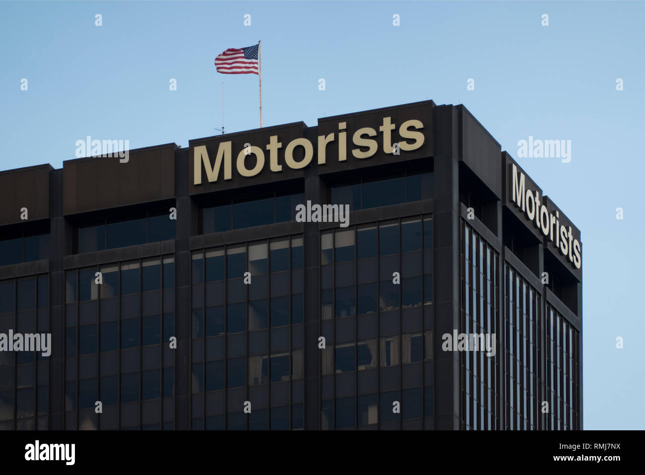 Autofahrer gegenseitige Gebäude Columbus Ohio Stockfoto