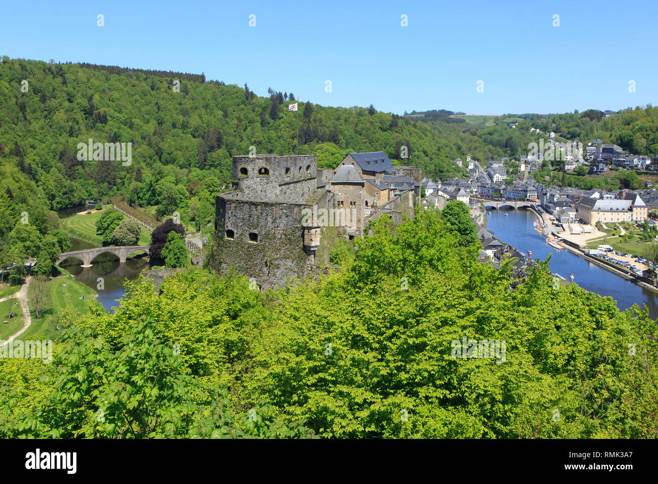 Bouillon belgium view town river Fotos und Bildmaterial in hoher