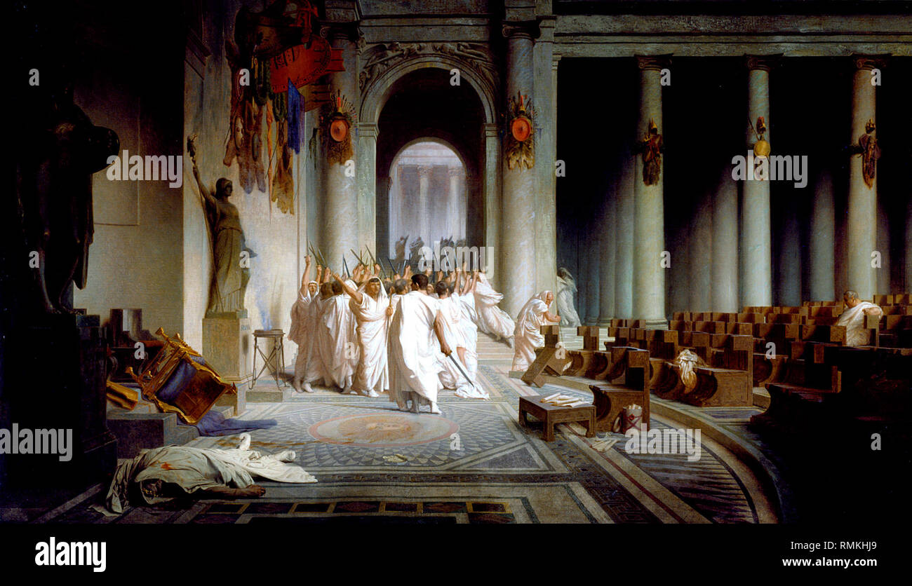 Der Tod des Kaisers - Jean-Léon Gérôme, Malerei um 1860 Stockfoto