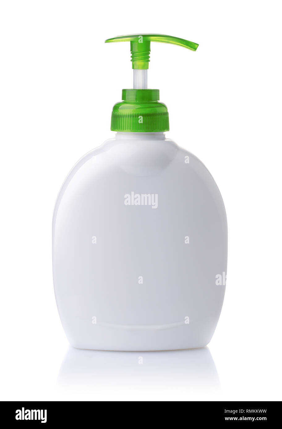 Vorderansicht des leeren Zapfsäule Flasche mockup isoliert auf weißem Stockfoto