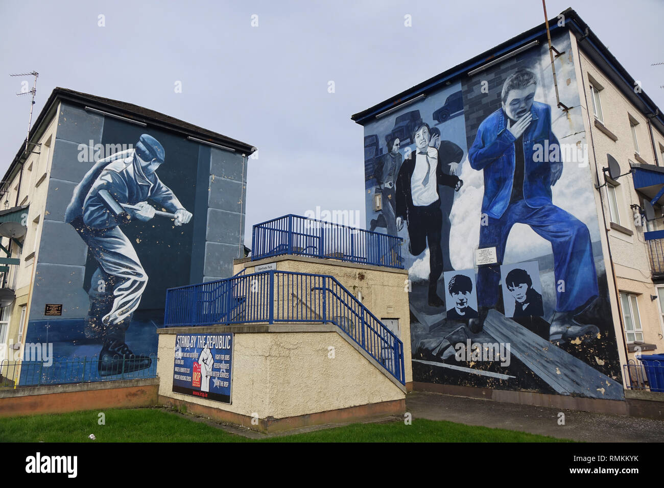 Wandbild in der Bogside in Derry, Nordirland Stockfoto