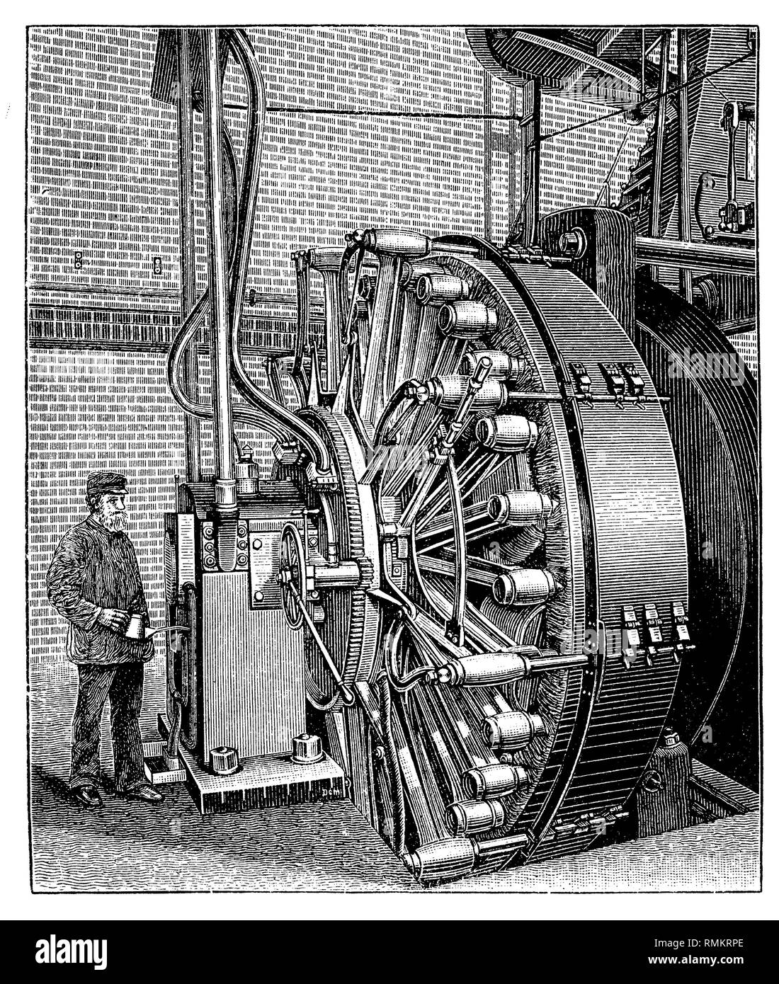 Elektrischer Generator von Siemens, interne pole Maschine, Modell für