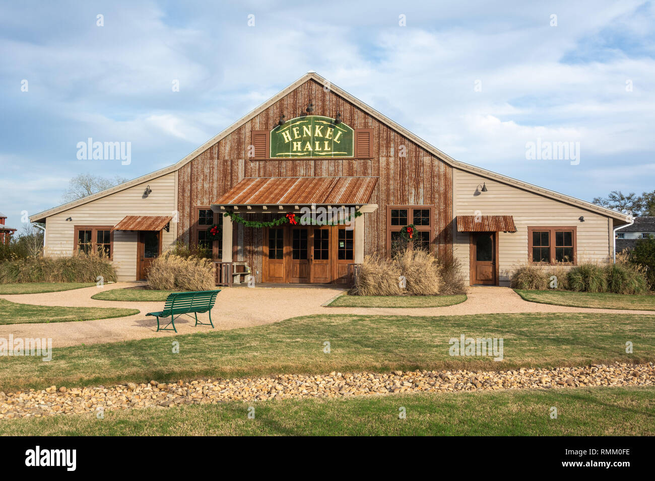 Runde Oberseite, Texas, Vereinigte Staaten von Amerika - 27. Dezember 2016. Henkel Halle am Henkel Square Markt in Round Top, TX. Stockfoto