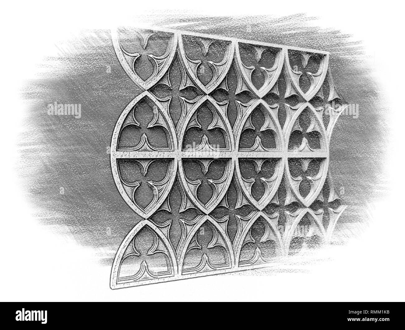Moderne Kunst, künstlerische Leitung, Home Design. 3D-Darstellung. Stockfoto