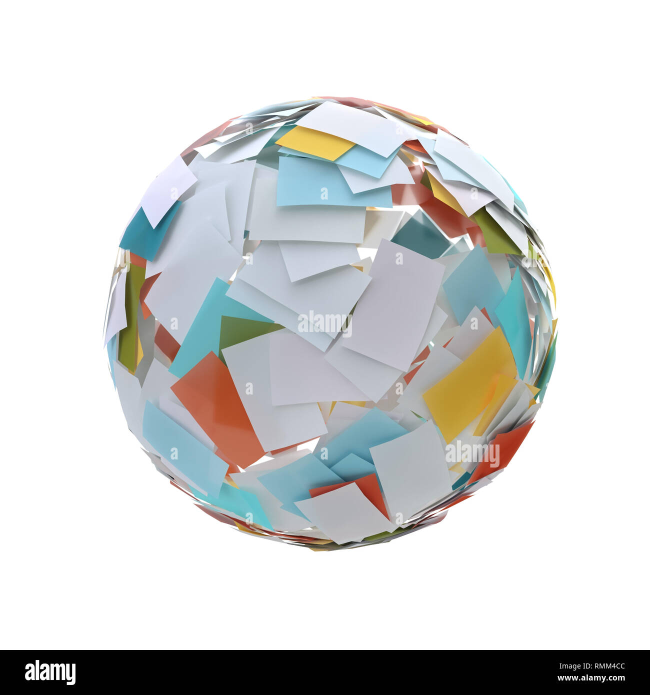 Rolling Ball von Papier Stockfoto