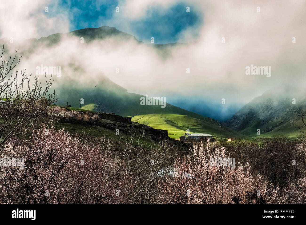 Usbekistan Szenen aus dem Leben im Dorf auf der Sentob Nuratau bergen, nördlich von Samarkand, in der Nähe von See Aydar Stockfoto