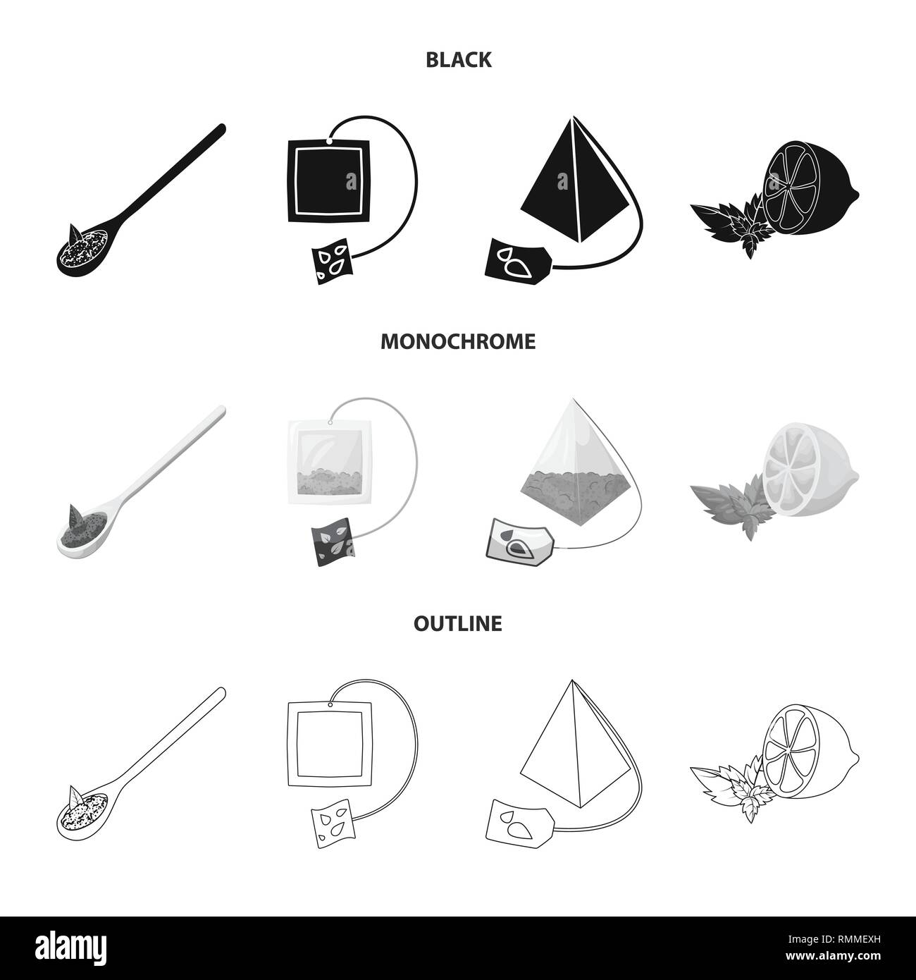 Löffel, Tee, Pyramide, Zitrone, Tasche, Zitrus-, geschmack-, Kräuter-, Beutel, Blatt, Label, Cover, Trinken, frisch, Minze, Verpackung, heiß, Landwirtschaft, Textur, Natur, glücklich, krümelig, Aroma, Indien, dreieckig, gesund, blumig, Medizin, Gradient, Essen, natur, grün, schwarz, Produkt, Bio, Set, Vector, Icon, Illustration, isoliert, Sammlung, Design, Element, Grafik, Vektor, Vektoren, Stock Vektor