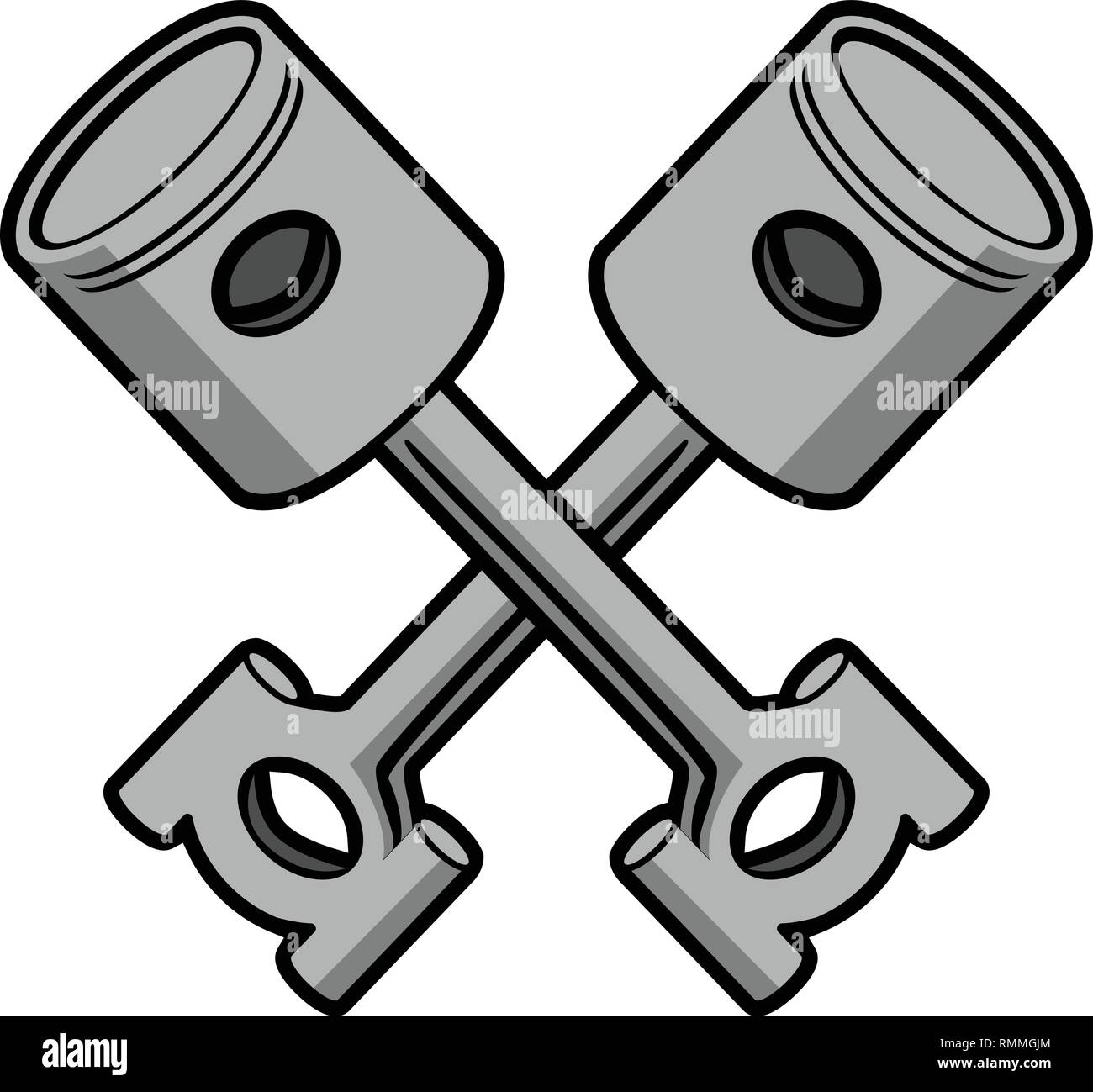 Gekreuzten Kolben Vector Illustration Stock Vektor