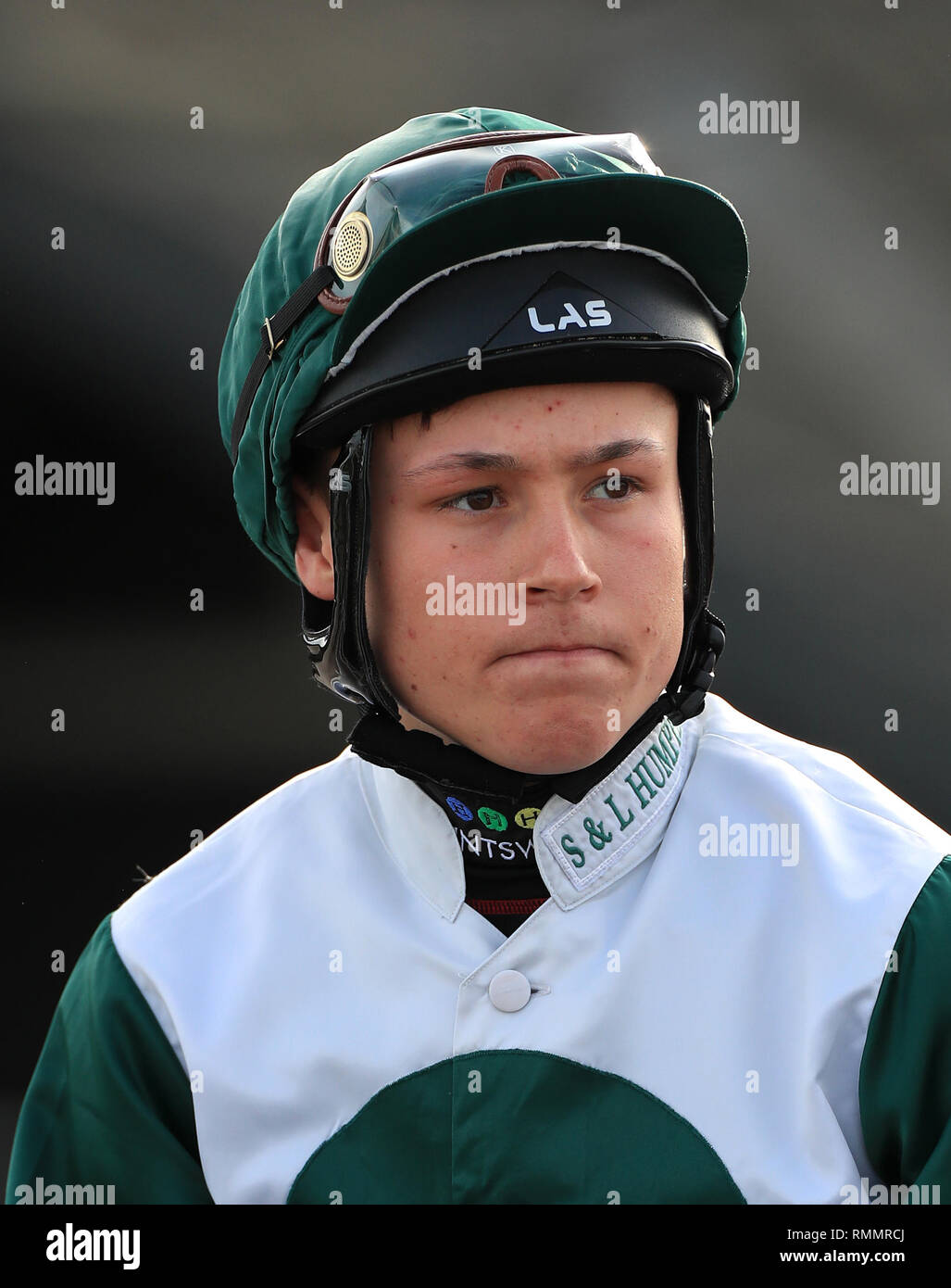 Jockey William Carver auf wunderschöne Allgemein während der betway Lehrling Handicap in Southwell Rennen Stockfoto