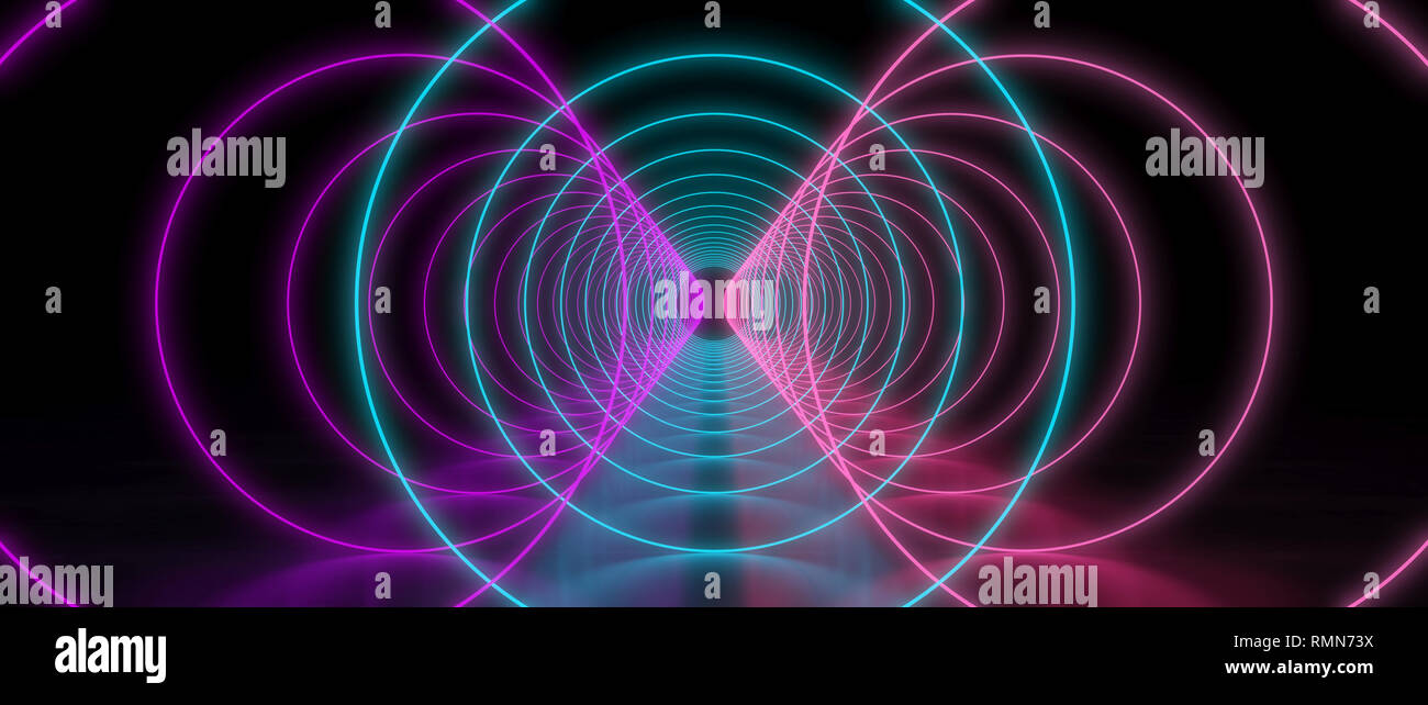3D-rendering Image der abstrakten Neonlicht Hintergrund Stockfoto
