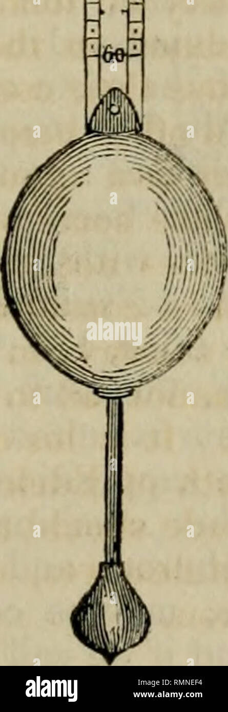 . Annalen der Philosophie. - LiO-OA-5 ft-n^ffZ. 1825.} Di Prout auf einem neuen tragbaren Hydrometer. 335 Für die Zwecke, von denen die Folgenden ist eine Summe - Maria Beschreibung konstruiert. Abb. 1 stellt dar, das Instrument der natürlichen Größe. Es ^^ ist nichts Besonderes in seiner Konstruktion aber das Ausmaß; die - ^W S^Zahlen, die sind immer zu 1000 hinzugefügt werden, die angenommenen sp. g Wasser. Damit suppos-ii j Uj^ing die Zahl abgeschnitten von der Oberfläche der Flüssigkeit 30 werden, bedeutet dies, dass ihre spec. Gras'. 1030, Wasser, 1000, &Amp; c. Abb. 2 stellt dar, auf der anderen Seite der Skala. W (gegenüber Stockfoto