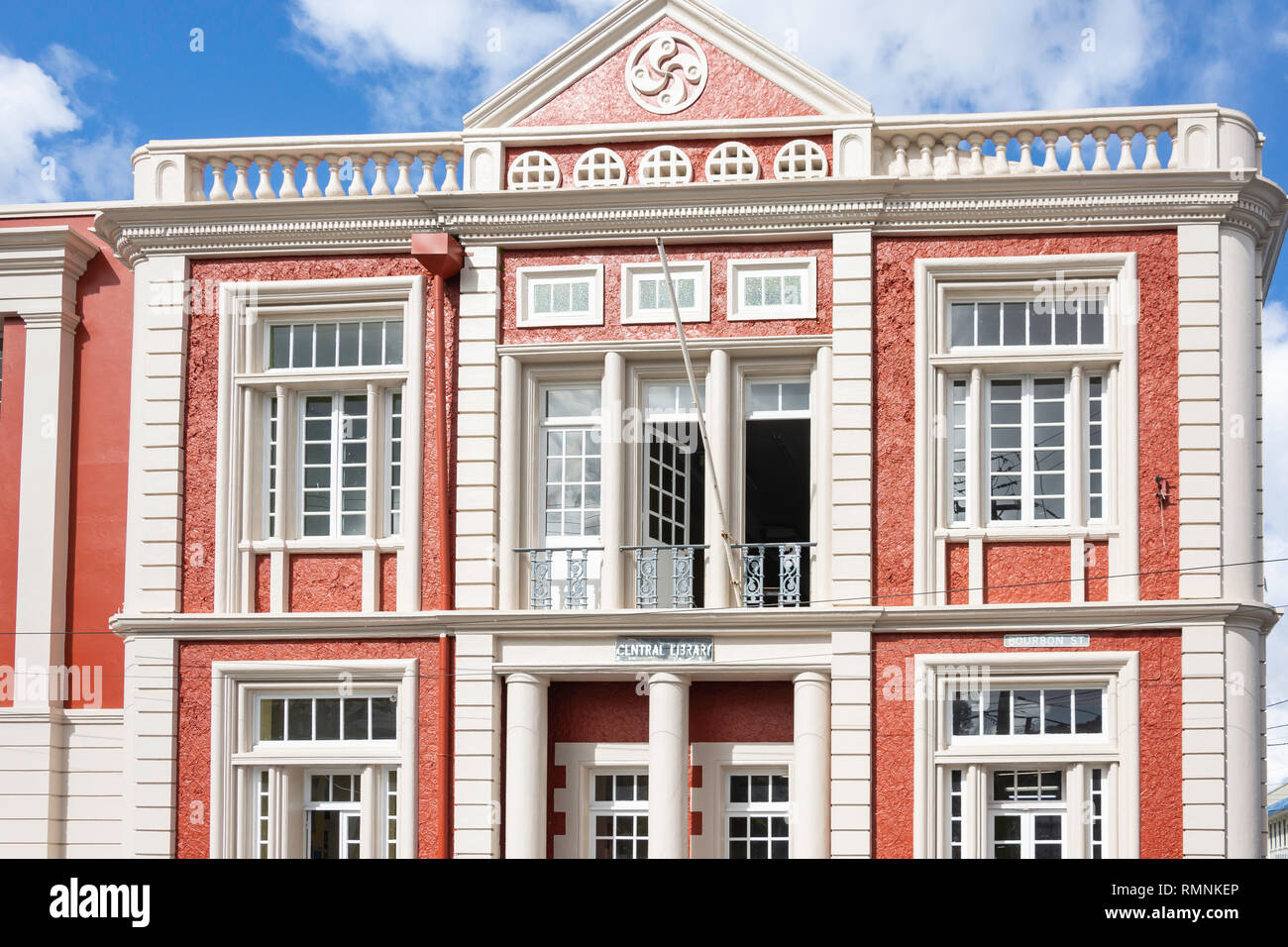 Carnegie Public Library, Bourbon Street, Castries, St. Lucia, Kleine Antillen, Karibik Stockfoto