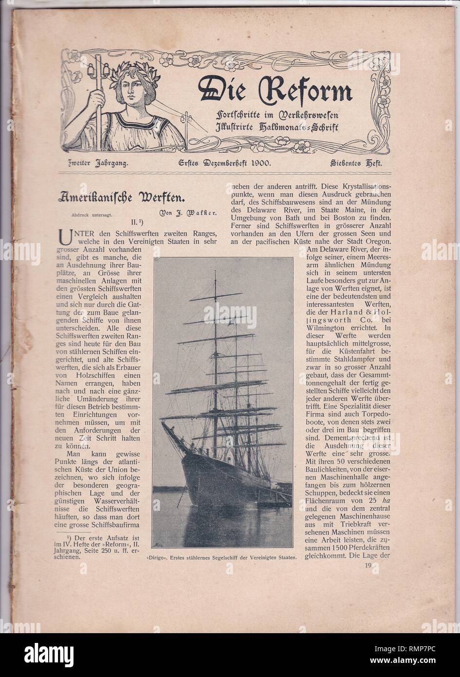 Alte Deutschland Magazin 1900. Stockfoto