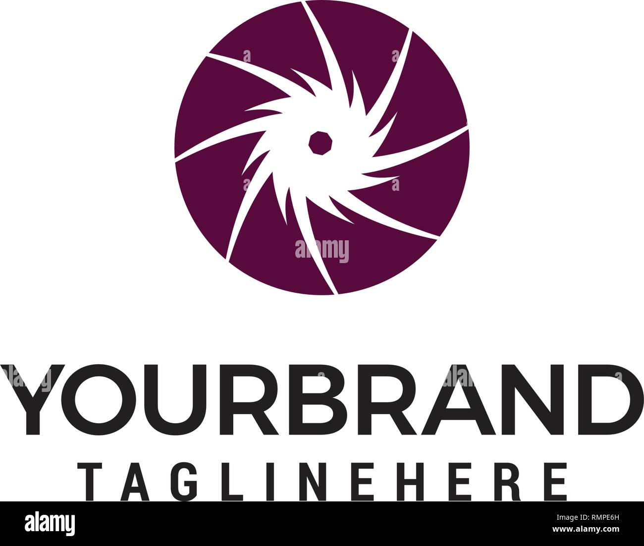 Turbine turbine Vektor für Logo Designs Konzept Vorlage Stock Vektor