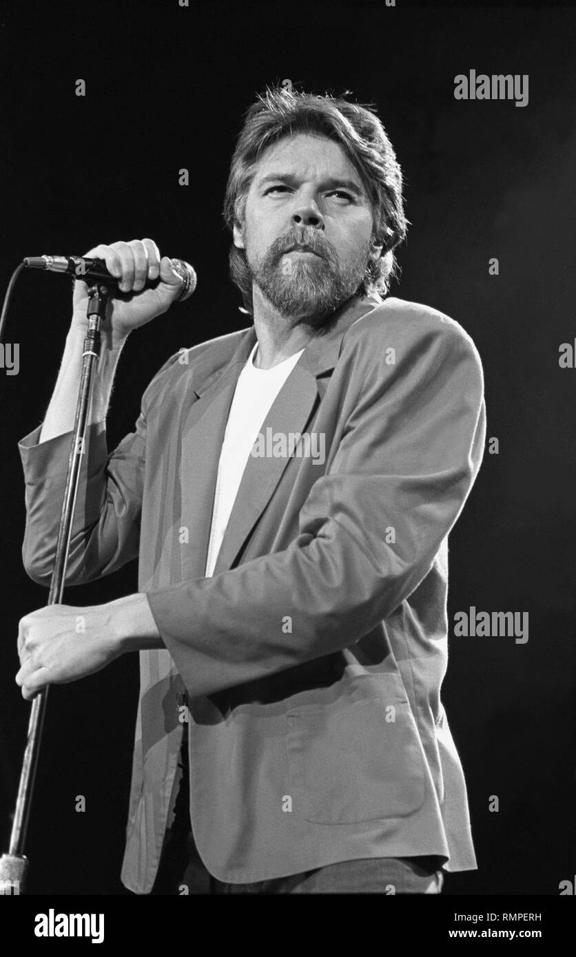 Sänger und Songwriter Bob Seger wird gezeigt auf der Bühne während einer "live"-Konzert aussehen. Stockfoto