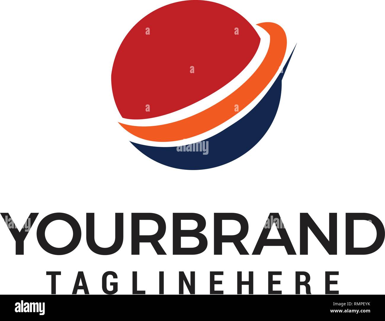 Globe Business Vektor logo Vorlage in Blau und Rot Design Konzept Vorlage Stock Vektor