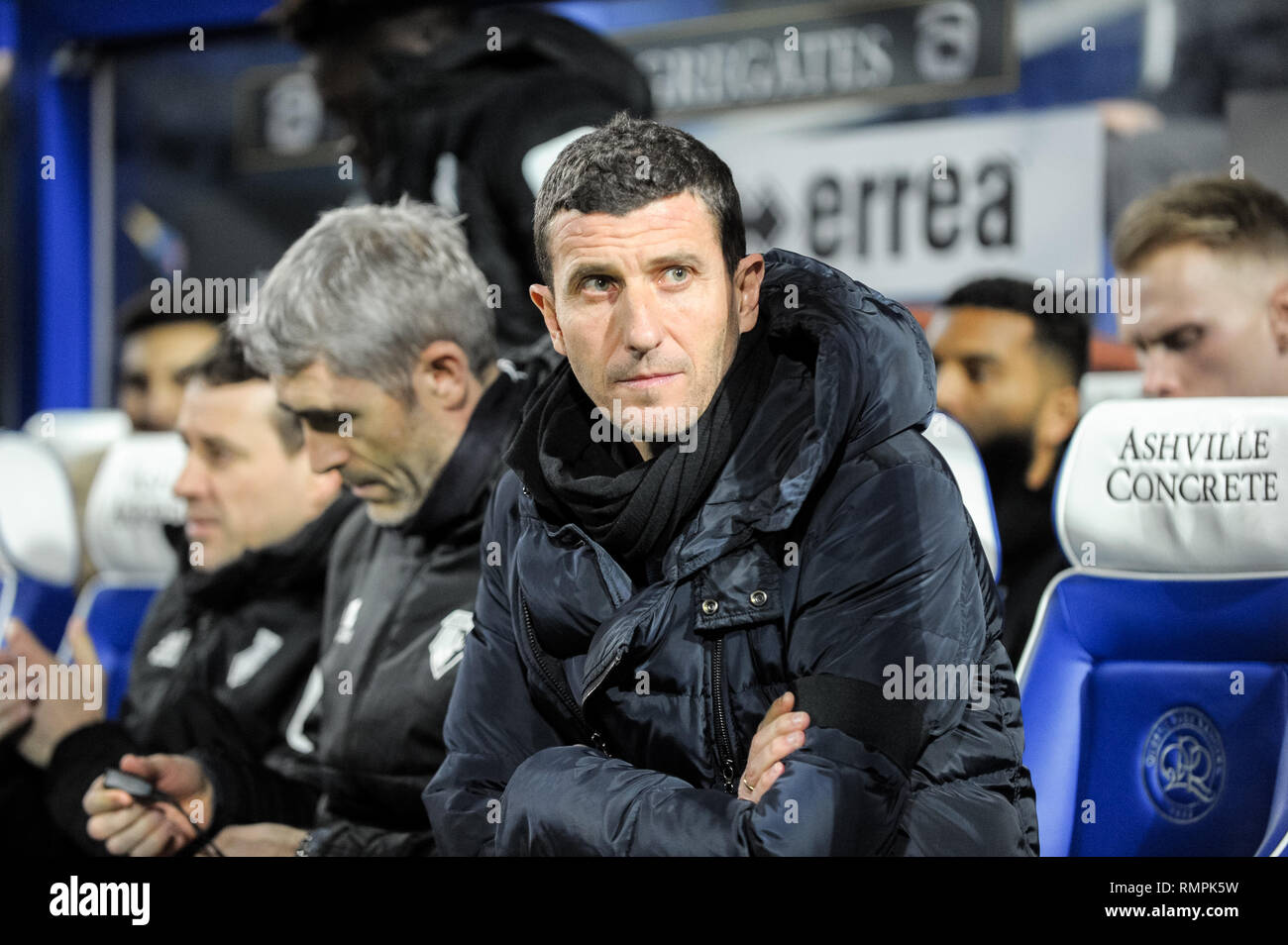 London, Großbritannien. 15 Feb, 2019. Javi Gracia Manager von Watford während der FA-Cup 5 Runde zwischen den Queens Park Rangers und Watford an der Loftus Road Stadium, London, England am 15. Februar 2019. Foto von Adamo di Loreto. Nur die redaktionelle Nutzung, eine Lizenz für die gewerbliche Nutzung erforderlich. Keine Verwendung in Wetten, Spiele oder einer einzelnen Verein/Liga/player Publikationen. Credit: UK Sport Pics Ltd/Alamy leben Nachrichten Stockfoto