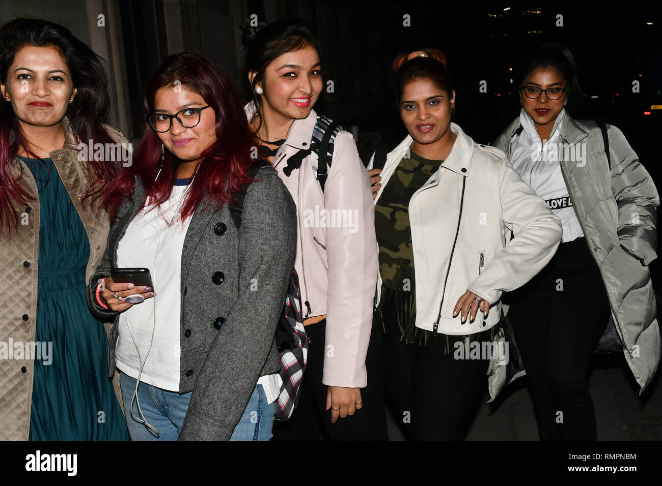 London, Großbritannien. 15 Feb, 2019. Fashionist besuchen Fashion Scout LFW AW 19 Tag 1 an Freimaurer' Hall, London, Großbritannien. 15 Feb 2019 Stockfoto