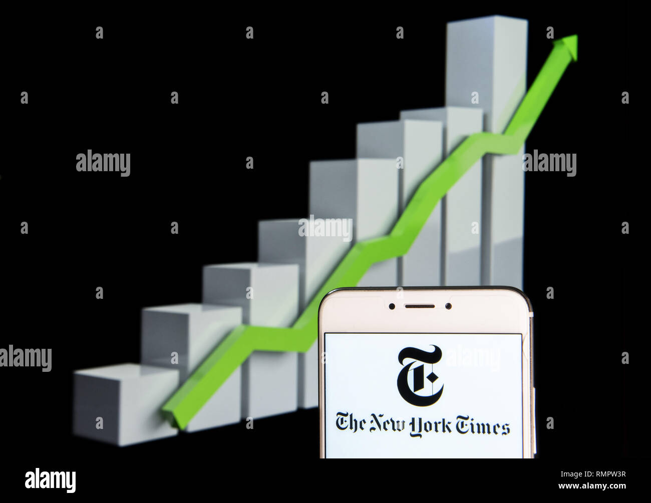 Februar 11 2019 Hong Kong Amerikanische Zeitung New York Times Logo Auf Einem Android Mobile Gerat