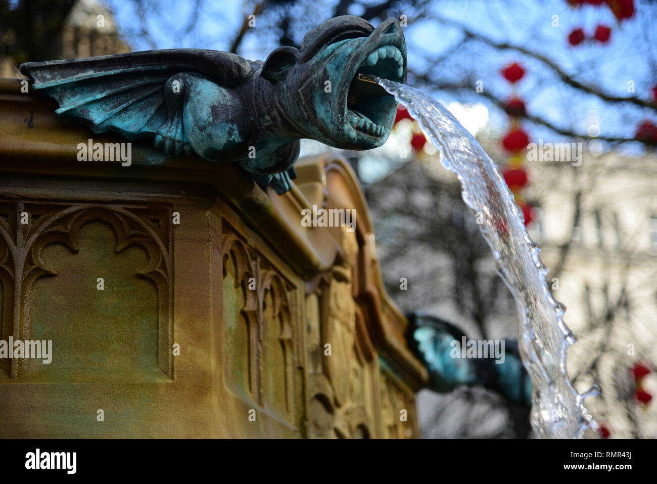 Manchester viktorianischen Brunnen Stockfoto