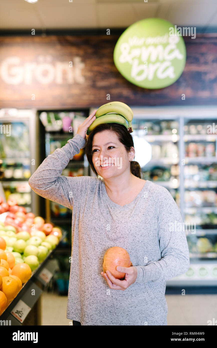 Frau shopping Stockfoto