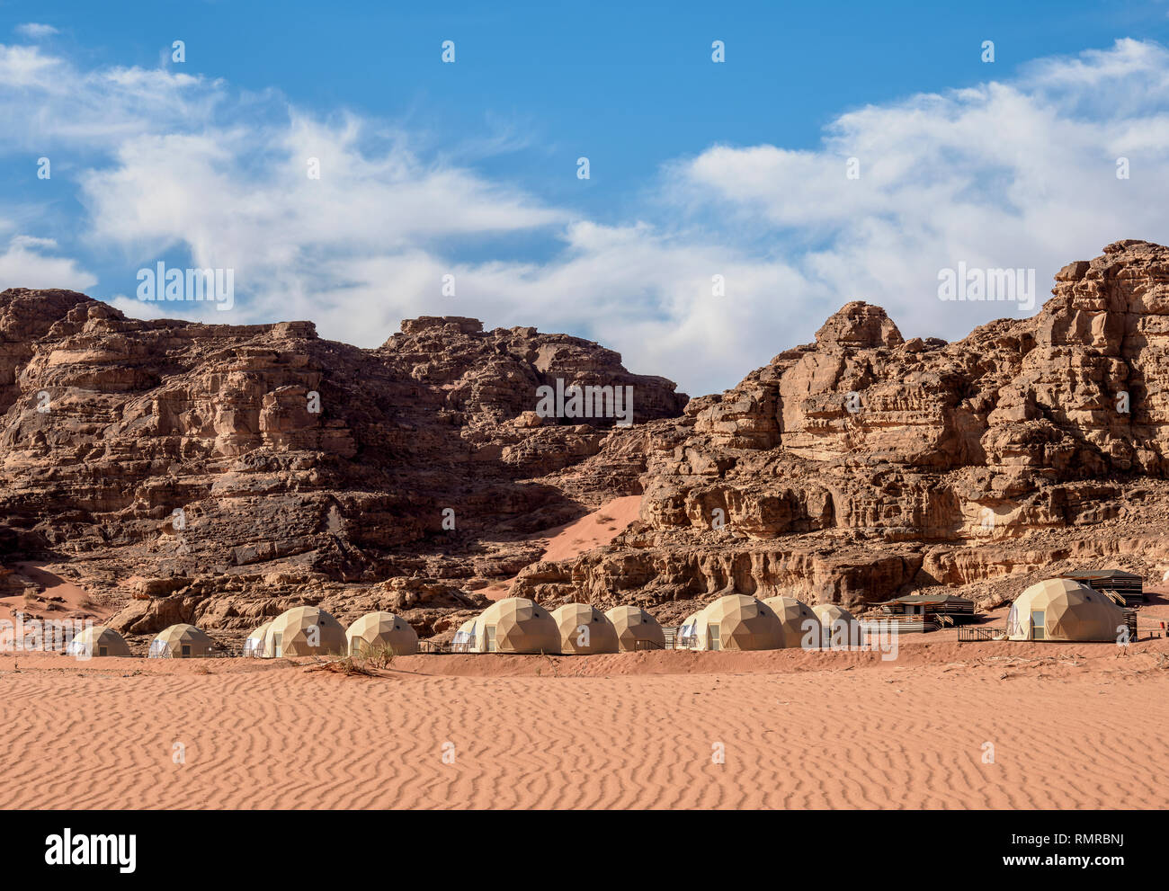 Sun City Camp, Wadi Rum, Aqaba Governorate, Jordanien Stockfoto