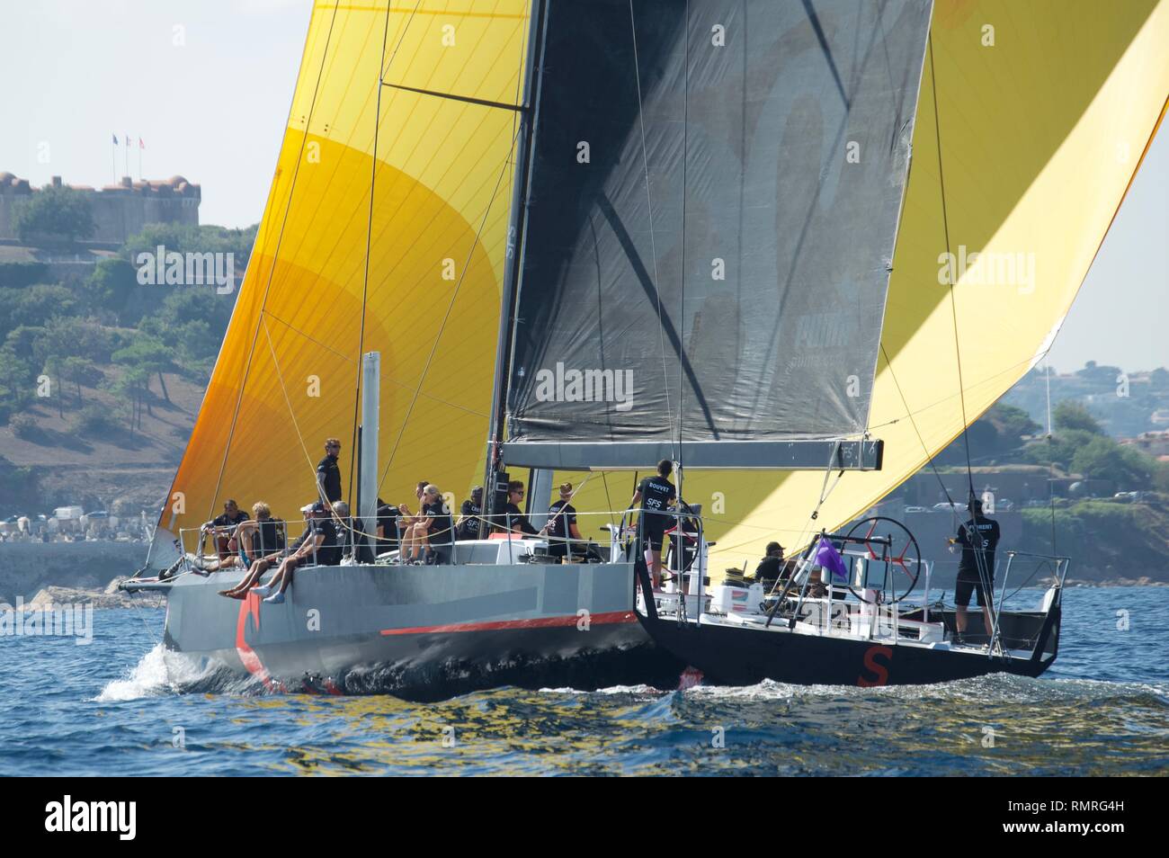 Wally Stand der Technik schnell Segelboot Stockfoto