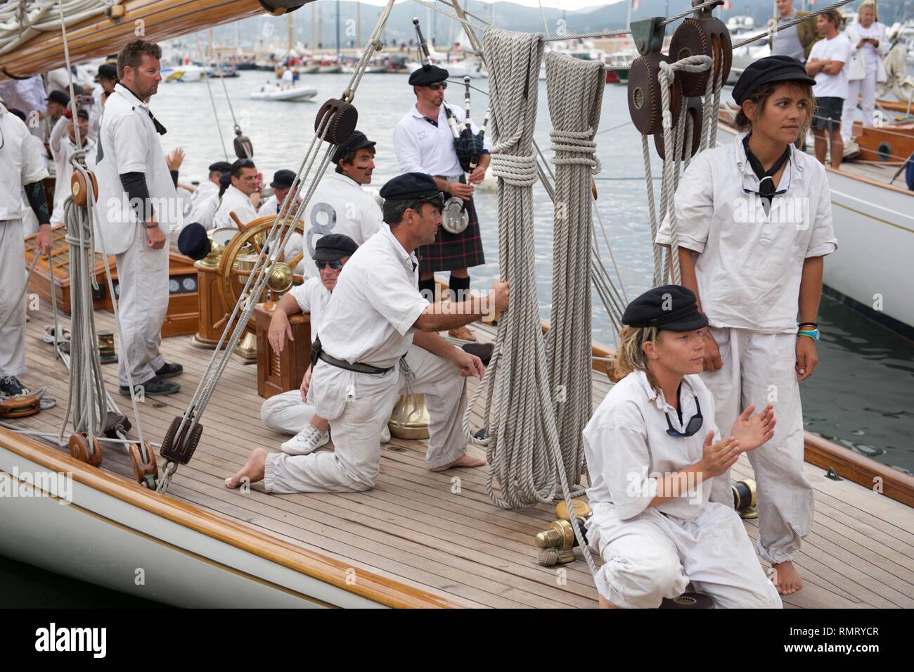 Moonbeam IV Voiles de Saint Tropez Stockfoto