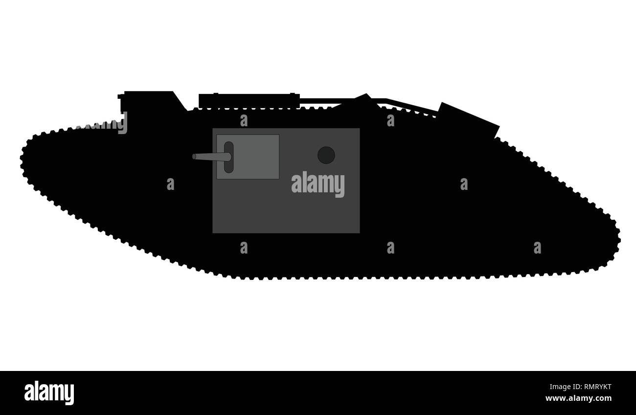 Leichte Panzer des Ersten Weltkrieges Stock Vektor