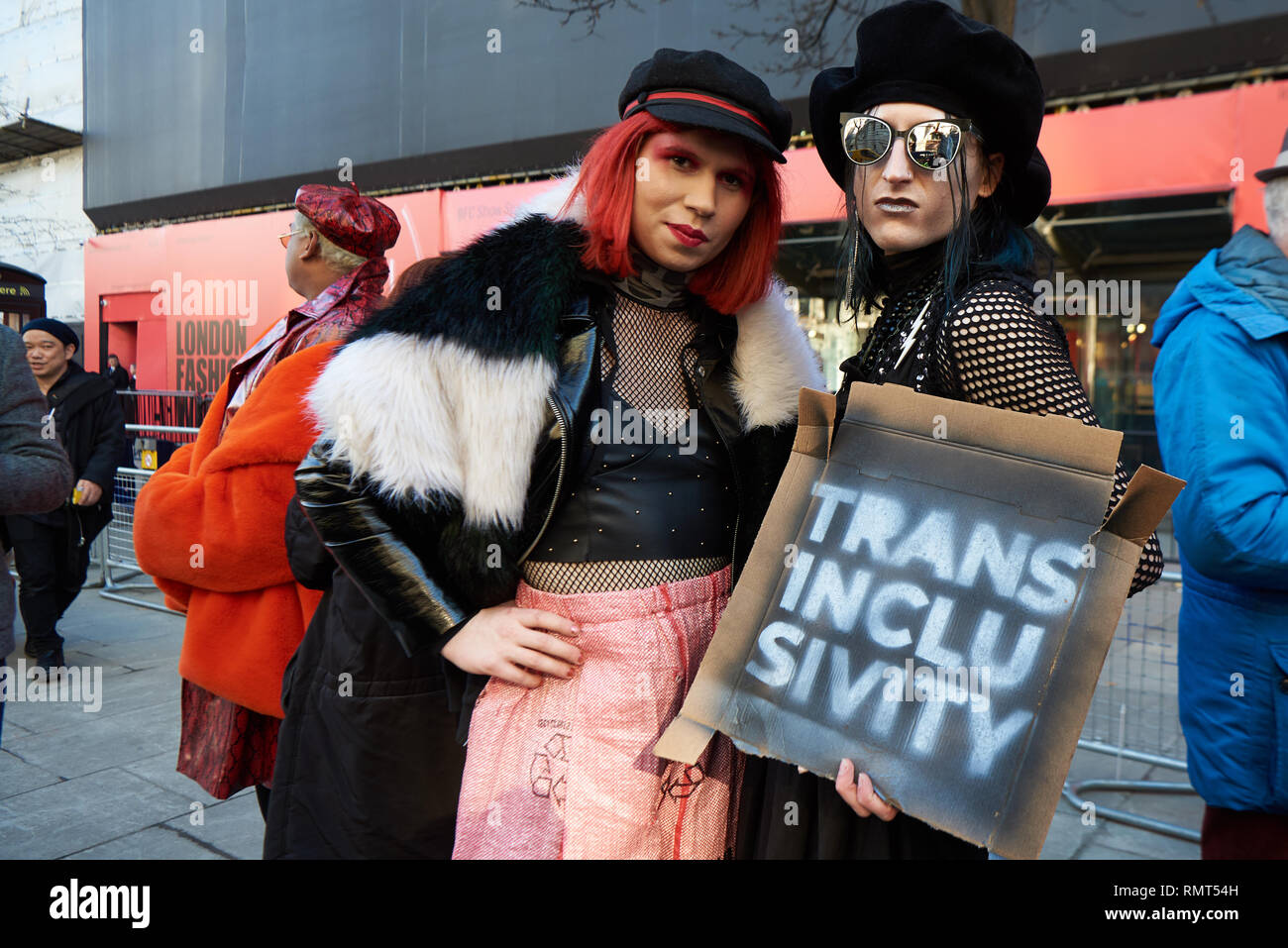 Transgender Protest, street style Stockfoto