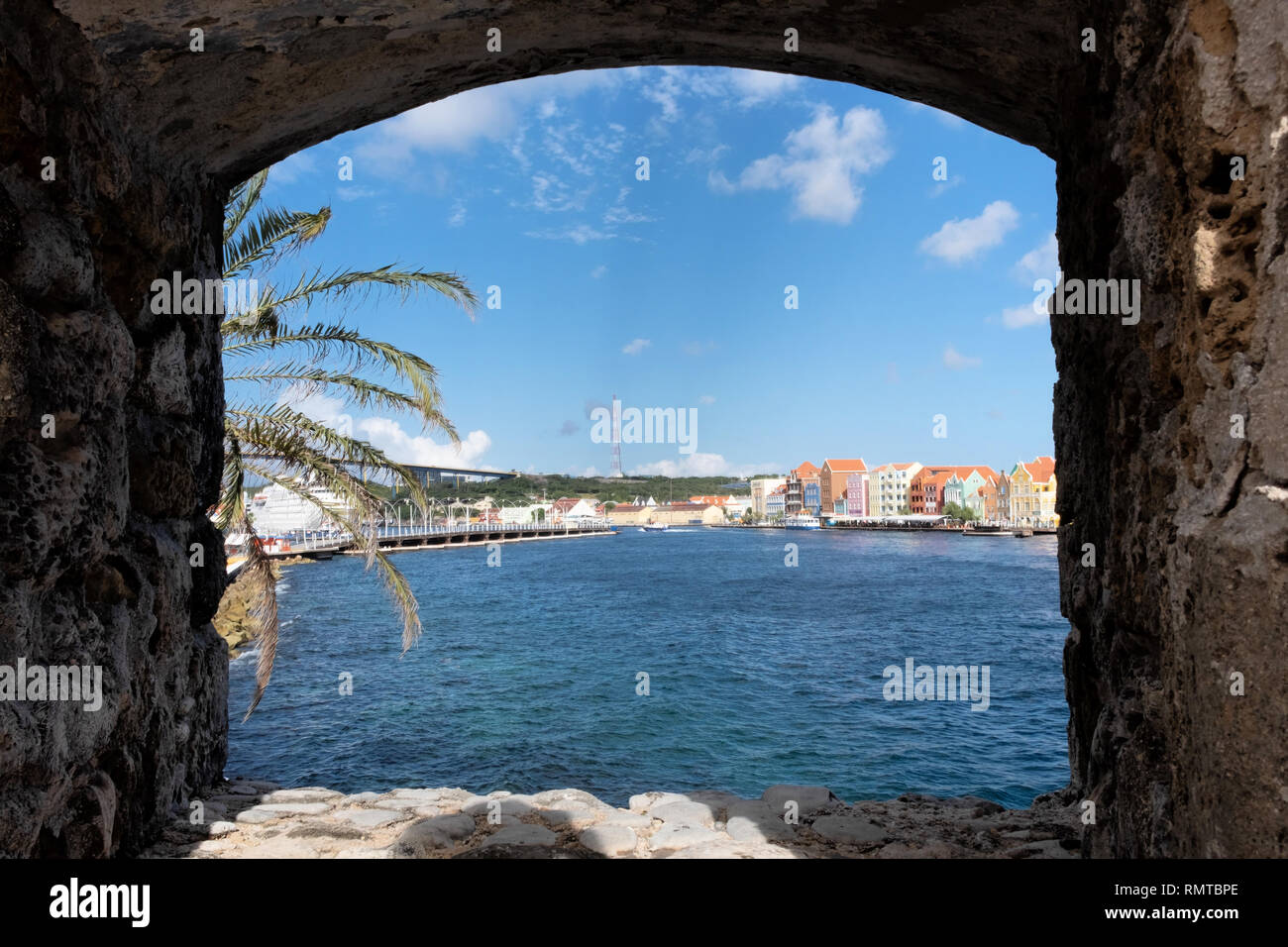 Der Blick auf Curacao. Stockfoto