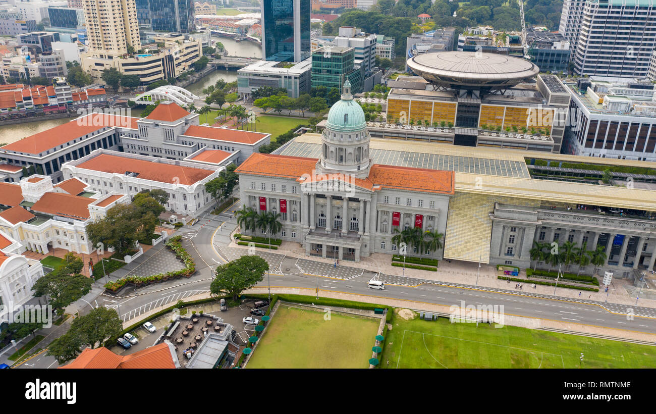Ehemalige Rathaus und der National Gallery, Singapur Stockfoto