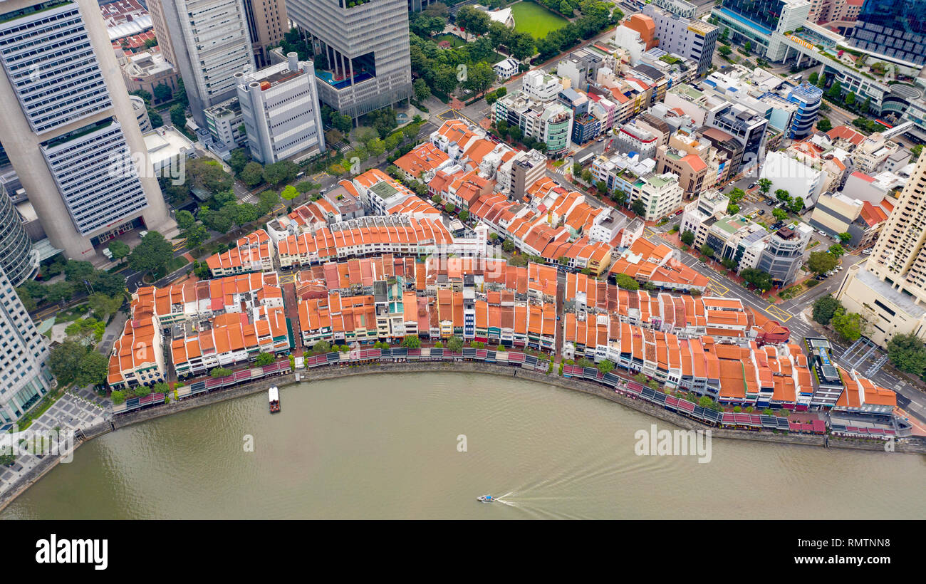 Boat Quay, Singapur Stockfoto