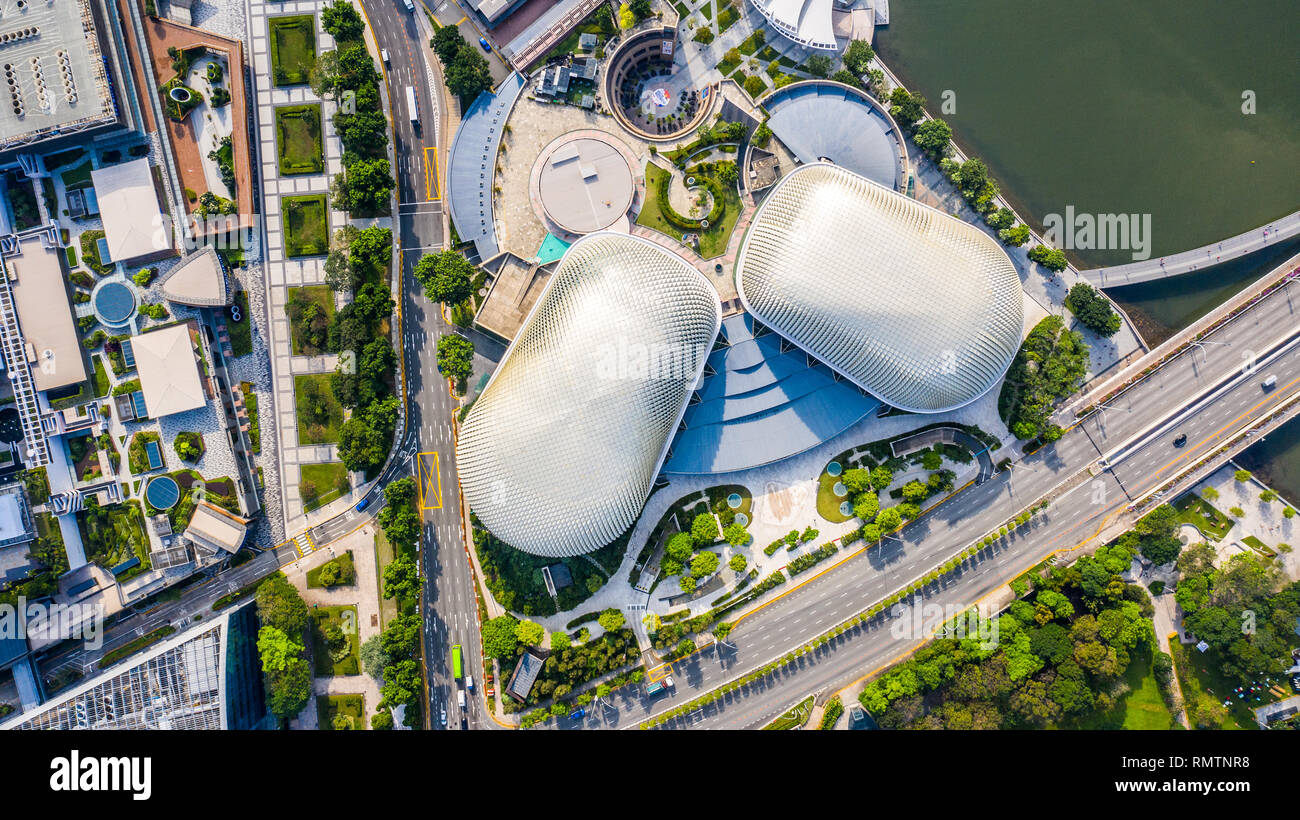 Esplanade, Singapur Stockfoto