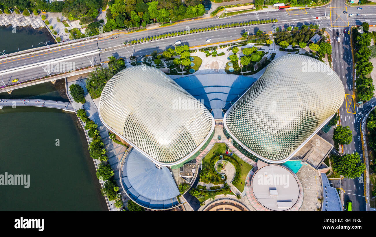 Esplanade, Singapur Stockfoto