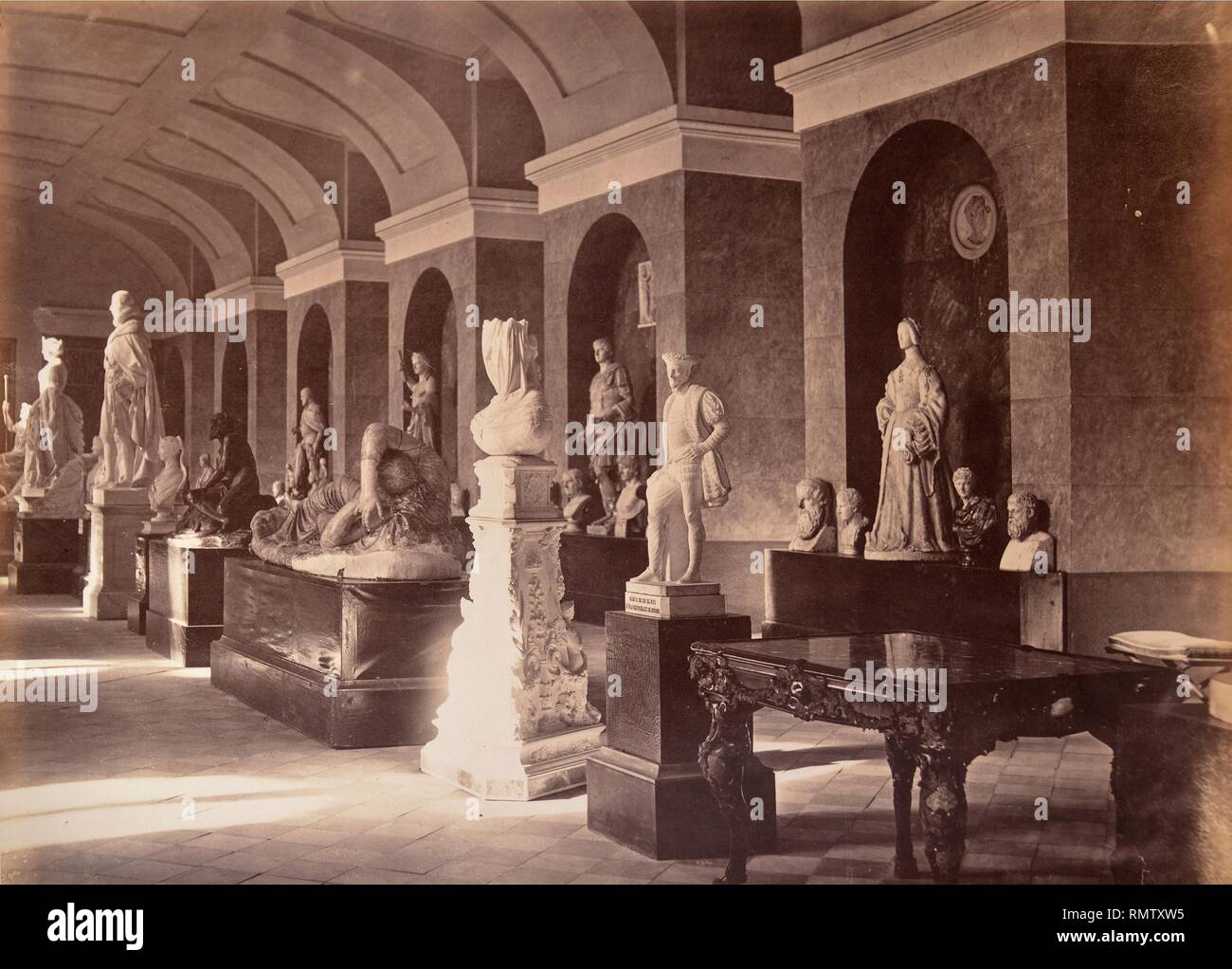 Madrid. Museo del Prado. Vista interior del Museo de Escultura. Stockfoto