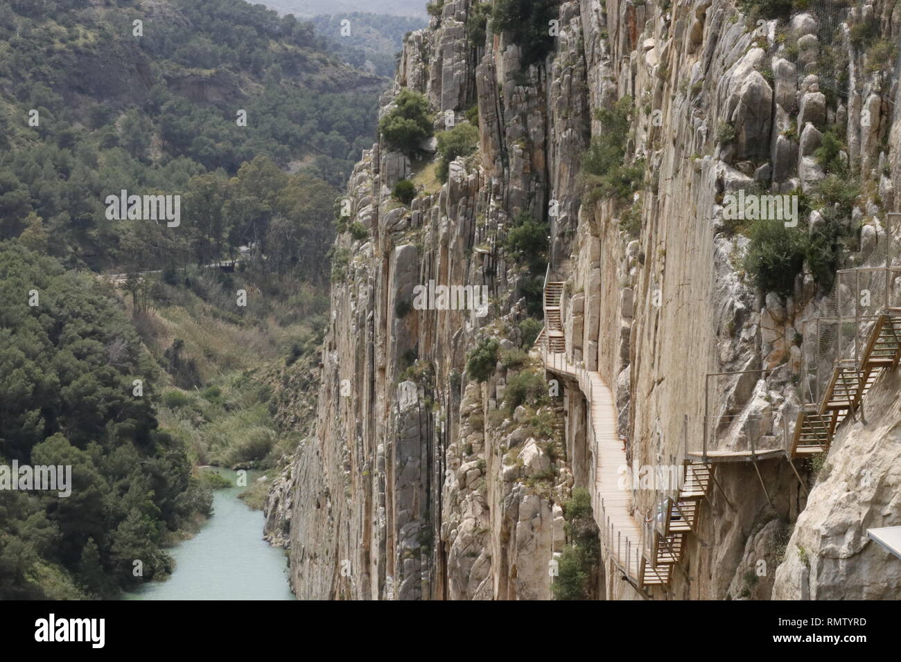 Wanderweg Wanderweg Caminito del Rey in Südspanien Stockfoto