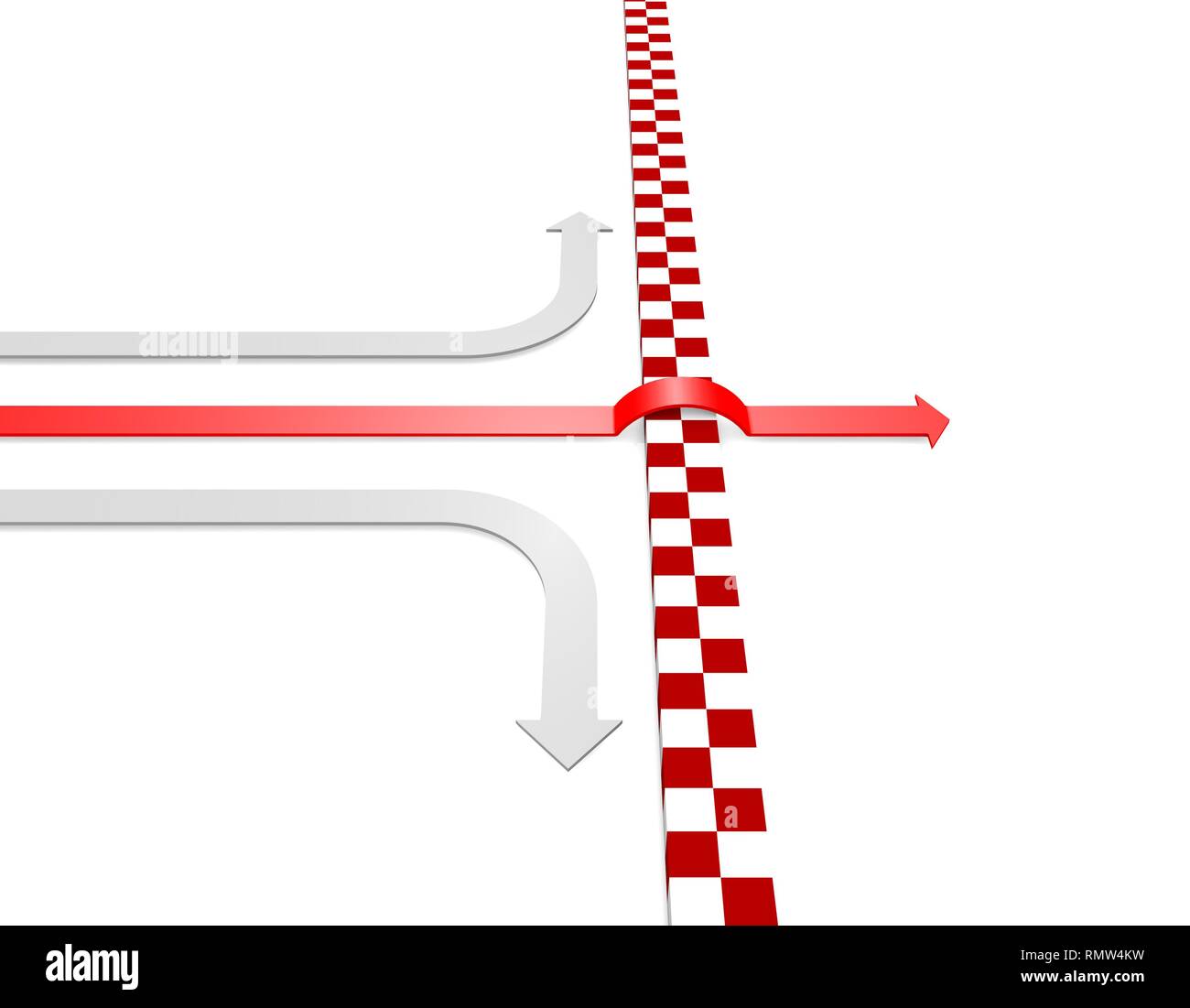 Karriere Erfolg Pfeil, Transzendenz, Richtung des Fortschritts Stockfoto