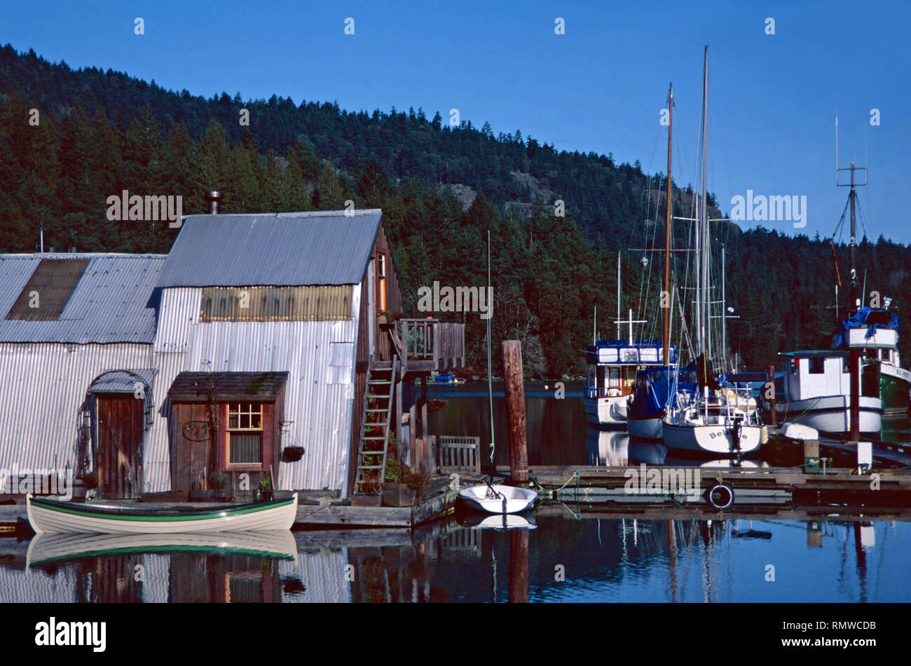 Genua-Bay Marina, Vancouver Island, Britisch-Kolumbien Stockfoto