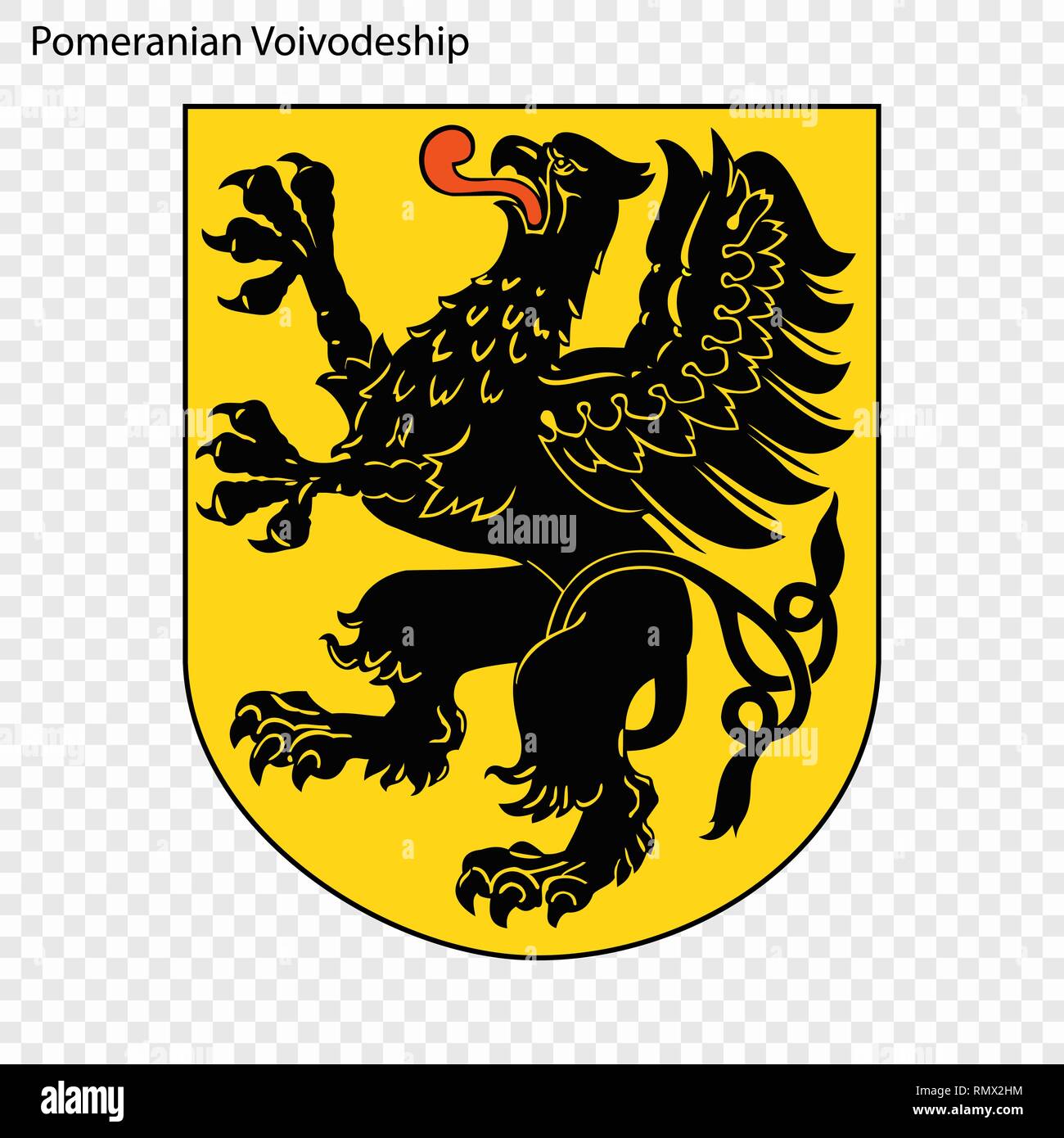 Emblem der Woiwodschaft Pommern, Polen. Vector Illustration Stock Vektor