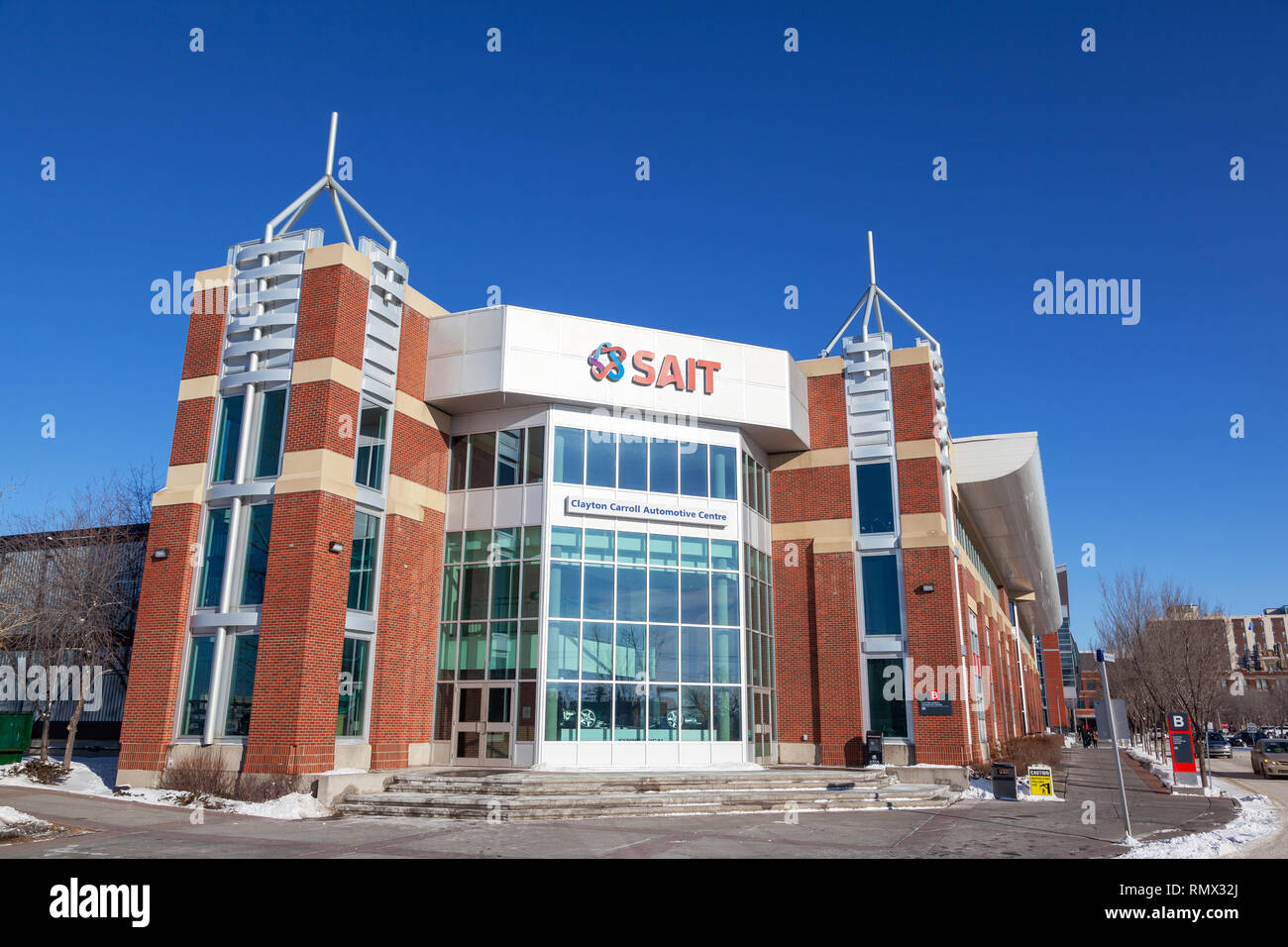 CALGARY, Kanada - 14.Februar 2019: Die südliche Alberta Institut für Technologie oder SAIT Polytechnic 1916 in Calgary gestartet und ist der drittgrößte p Stockfoto