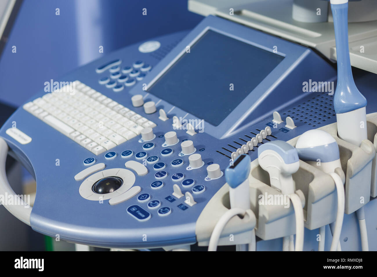 Medizinischen Ultraschall Diagnose Maschine bereit zu arbeiten Stockfoto