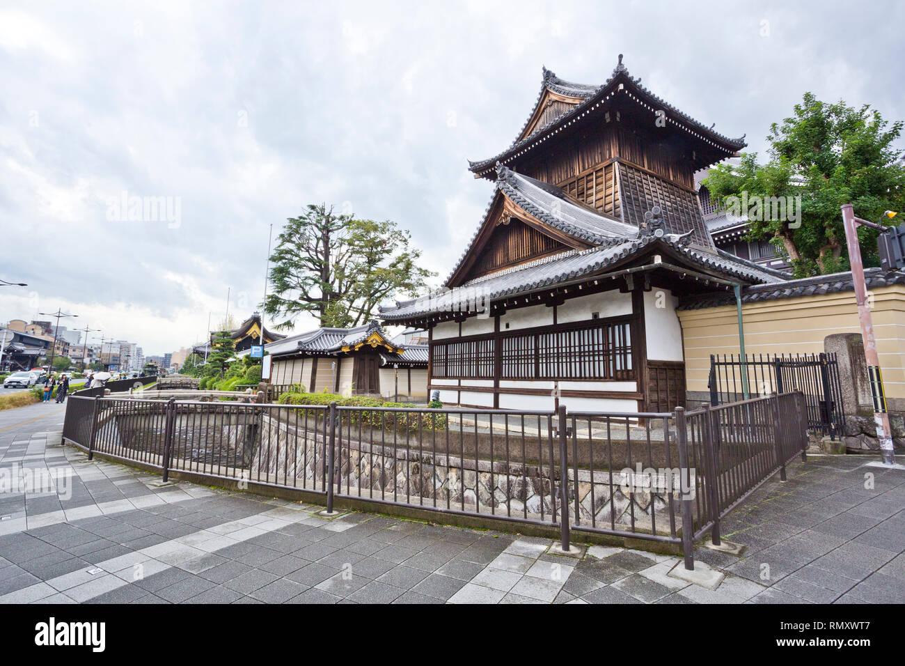 Nishi Honganji Tempel in Kyoto. Stockfoto
