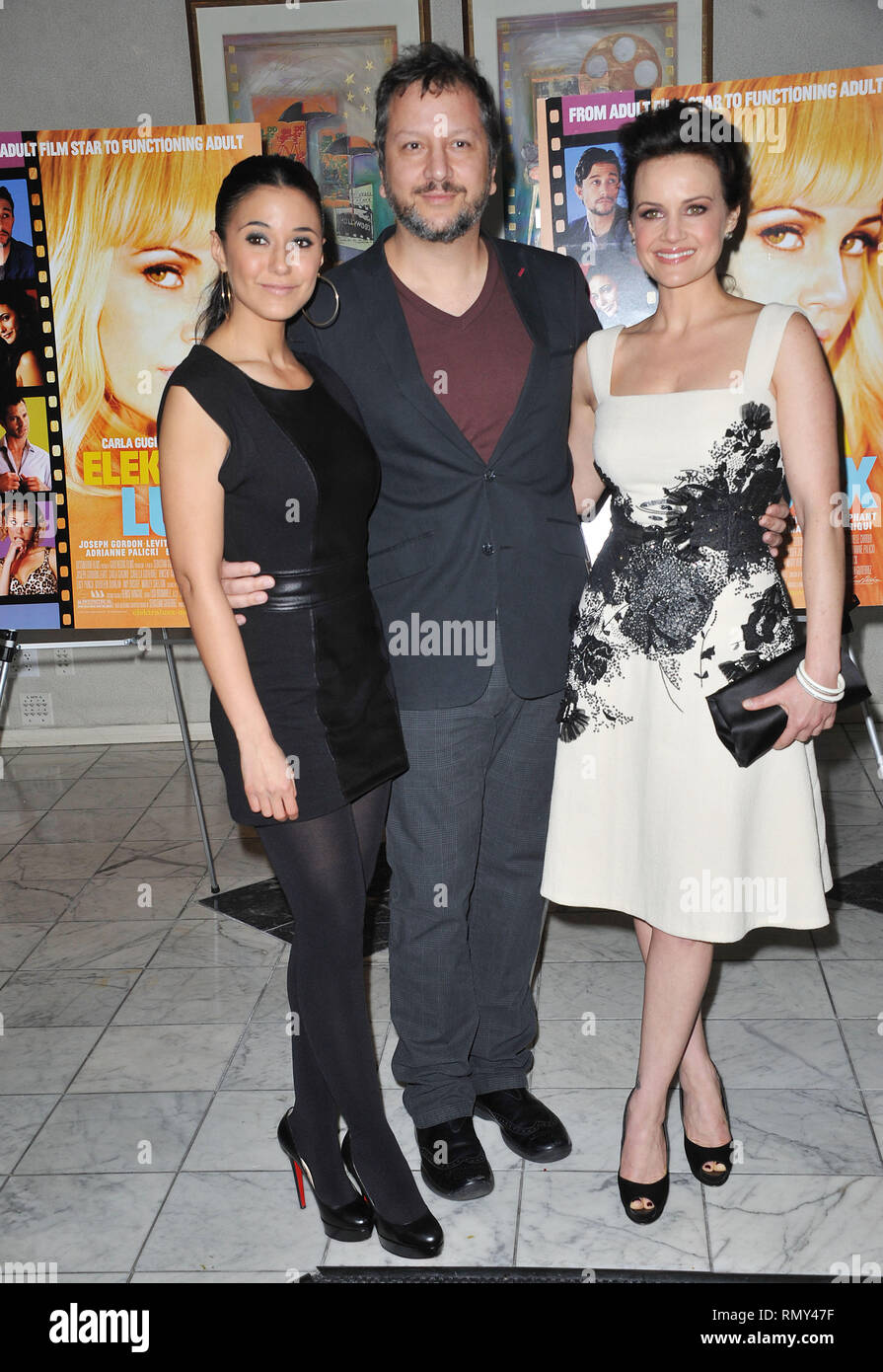 Emmanuelle Chriqui Carla Gugino Sebastian Gutierrez Regisseur Autor Bei Der Elektra Luxx Premiere Auf Der Aidikoff